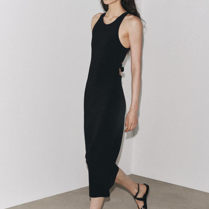 Stretch Contouring Dress with Buckle - Zara