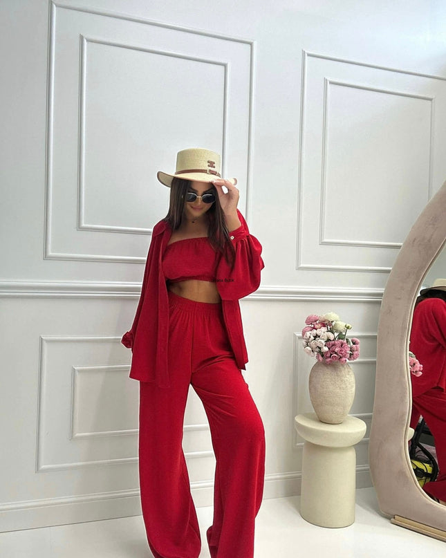 Conjunto 3 Peças Vermelho