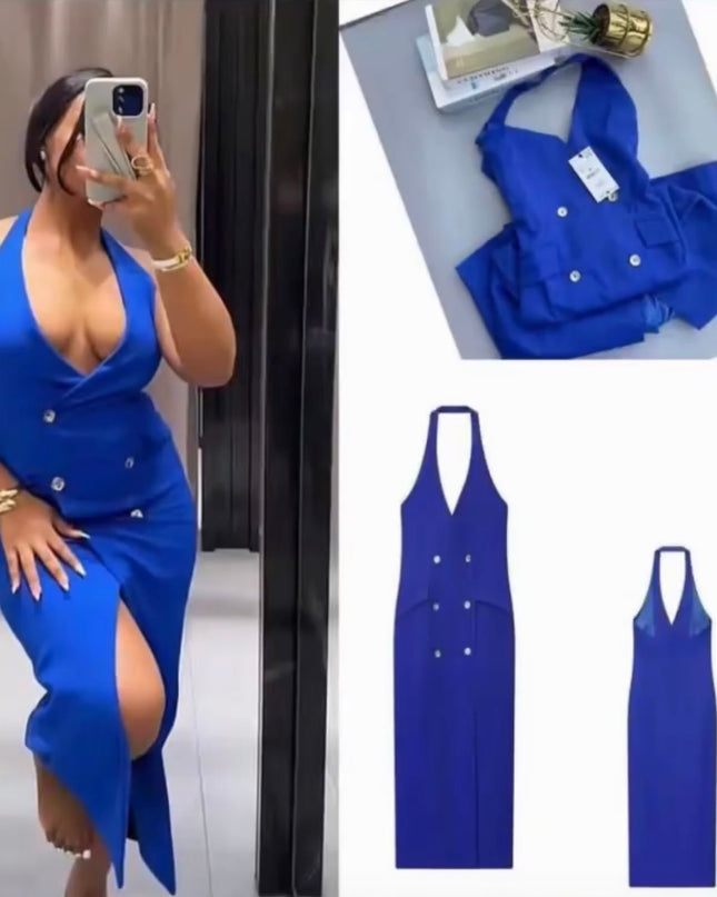 𝐙𝐀𝐑𝐀 - CROSSED TUBE MIDI DRESS
