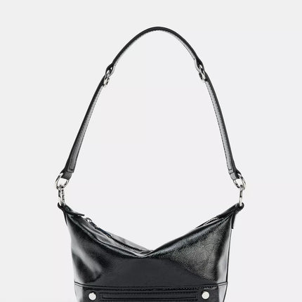 Zara Bolsa de Ombro Multiposição Preta - Alça Transformável Argolas