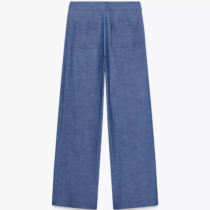 ZARA - Zara set consisting of a kimono shirt and loose-fitting pants with floral details.