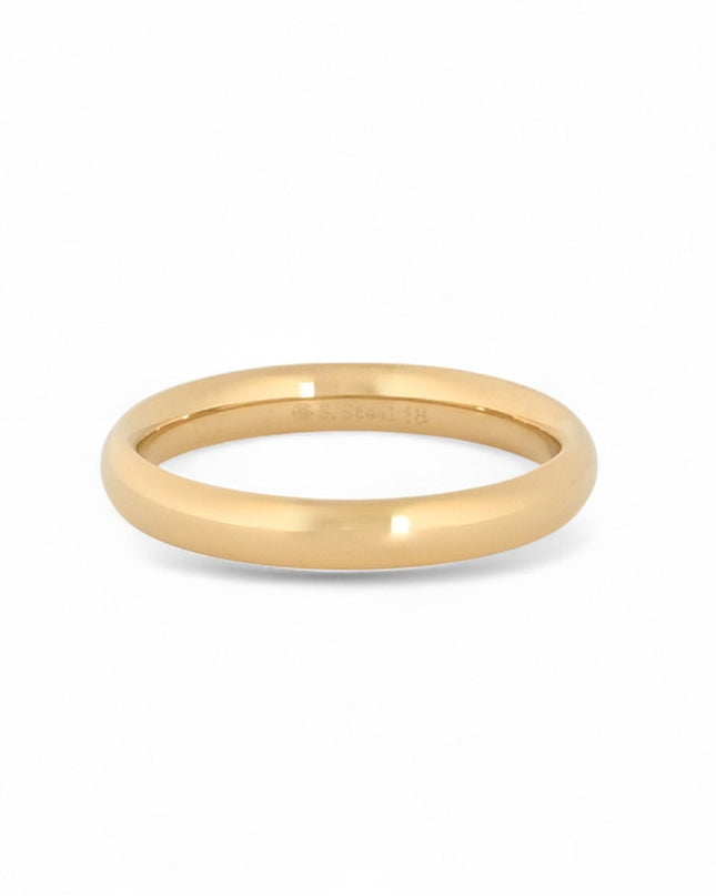Aliança Delicate Fina Minimalista Dourada - GB Bijoux Portugal