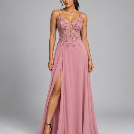 Vestido Romy - com rachas longa
