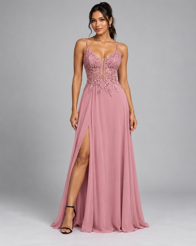 Vestido Romy - com rachas longa