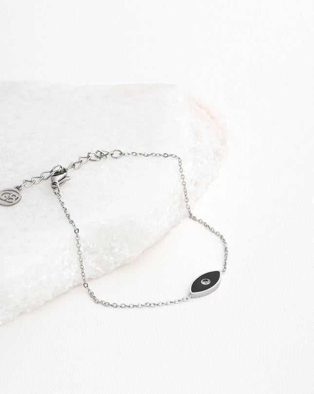 Pulseira em aço olho preto GB