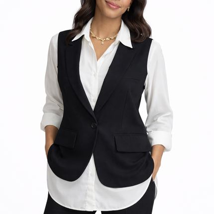 Total look Executivo de 2 Peças - Colete e Calças - Made in Italy
