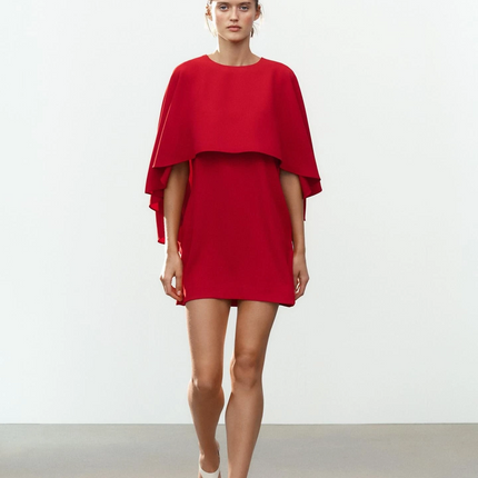 ZARA - SHORT DRESS WITH CAPE ZW COLLECTION