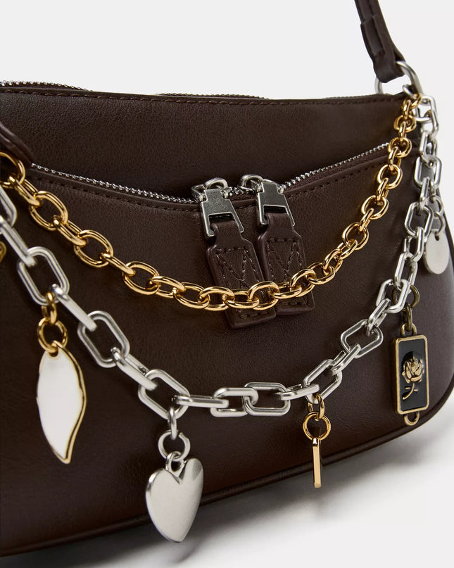𝐙𝐀𝐑𝐀 - Bolsa mini com detalhe charme