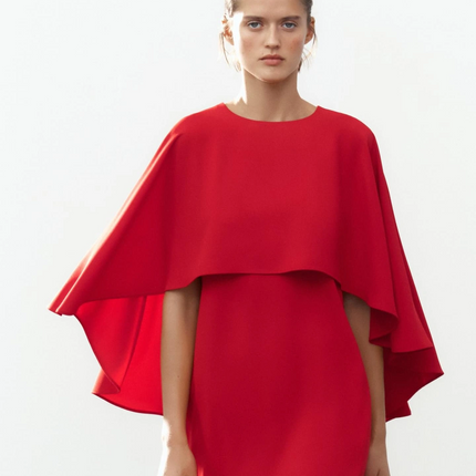 ZARA - SHORT DRESS WITH CAPE ZW COLLECTION
