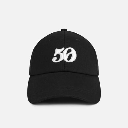 𝐙𝐀𝐑𝐀 - Boné Bordado 50th Anniversary - 100% Algodão Preto - Edição Coleção