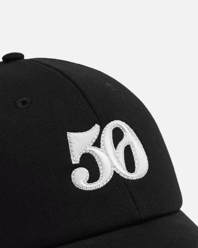 𝐙𝐀𝐑𝐀 - Boné Bordado 50th Anniversary - 100% Algodão Preto - Edição Coleção