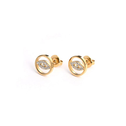 GB round steel eye earrings