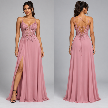 Vestido Romy - com rachas longa