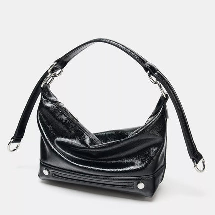 Zara Bolsa de Ombro Multiposição Preta - Alça Transformável Argolas