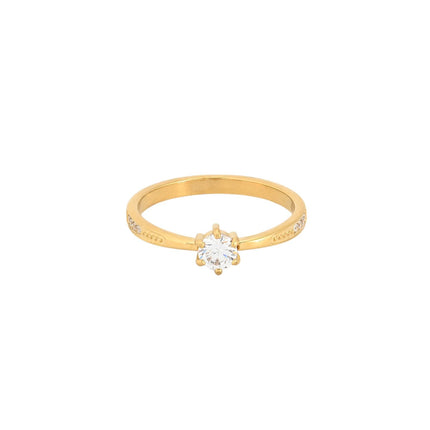 Delicate ring with cubic zirconia.