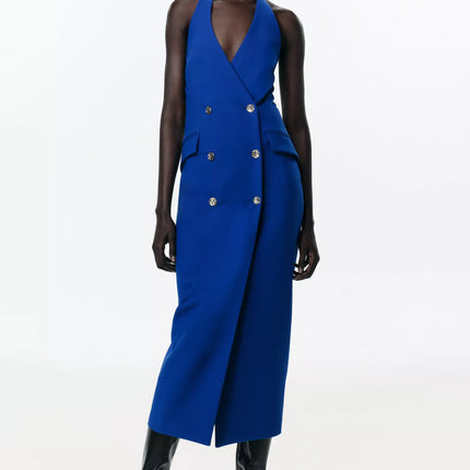 𝐙𝐀𝐑𝐀 -  Vestido Midi Tubo Cruzado
