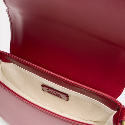 𝐙𝐀𝐑𝐀 - Bolsa mini Rígida vermelha