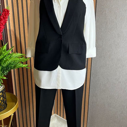 Total look Executivo de 2 Peças - Colete e Calças - Made in Italy