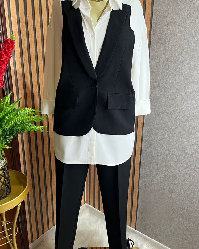 Two-piece executive outfit - Vest and trousers - Made in Italy