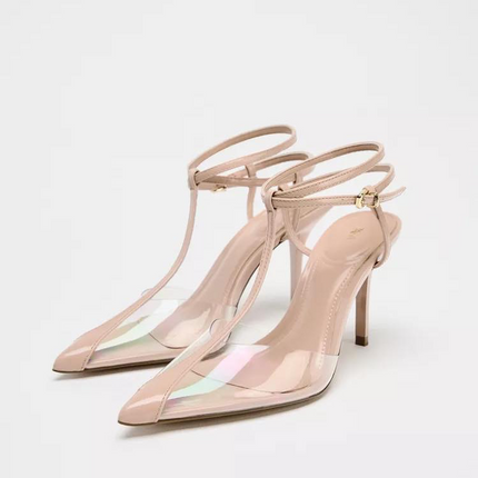 𝐙𝐀𝐑𝐀 - Salto miles vinil - cor Bege