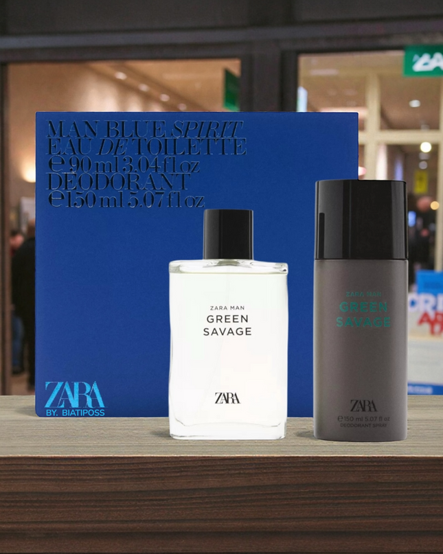 𝐙𝐀𝐑𝐀 - Green Savage Perfume - Four Men