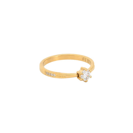Delicate ring with cubic zirconia.