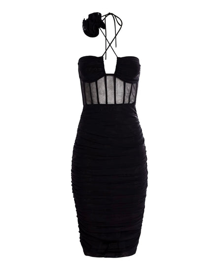 Vestido com corpete Scheer preto