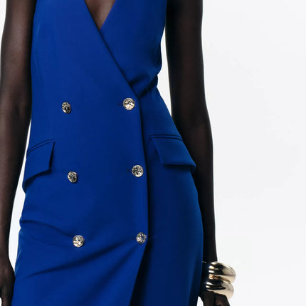 𝐙𝐀𝐑𝐀 -  Vestido Midi Tubo Cruzado