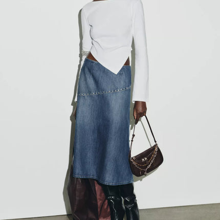 𝐙𝐀𝐑𝐀 - Bolsa mini com detalhe charme