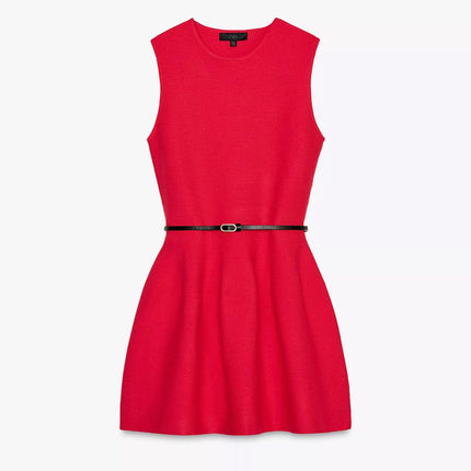 𝐙𝐀𝐑𝐀 - Vestido mini de malha com cinto