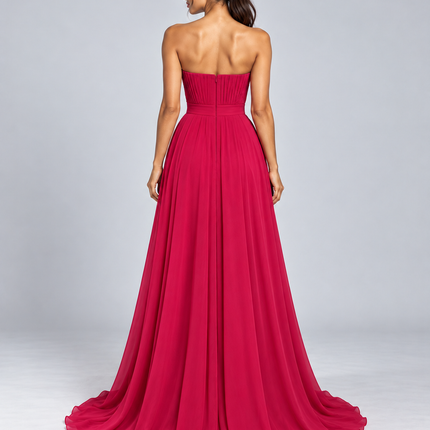 Vestido de gala com Strauss