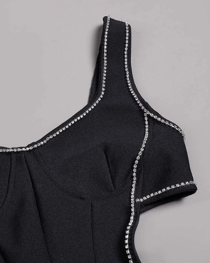 Vestido longo preto com fenda
