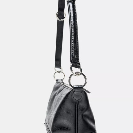 Zara Bolsa de Ombro Multiposição Preta - Alça Transformável Argolas