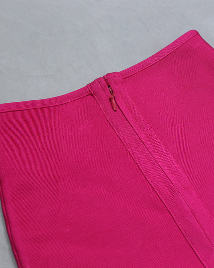 Saia midi com zíper elegante