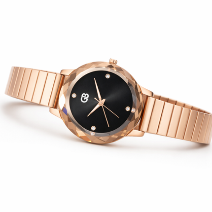 Bronze analog watch | black dial GB