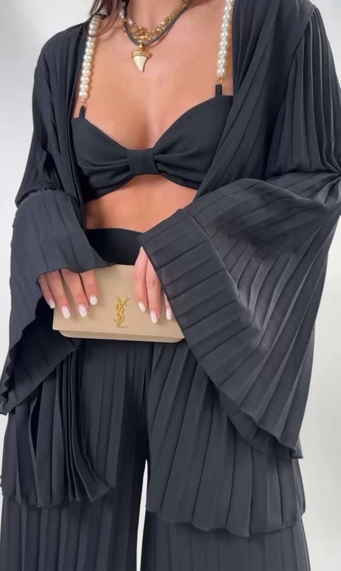 Conjunto de 3 Pcs Plisado
