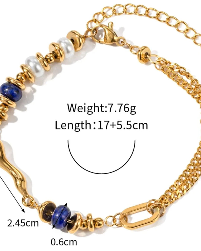 Betty Bracelet with Gold Beads 