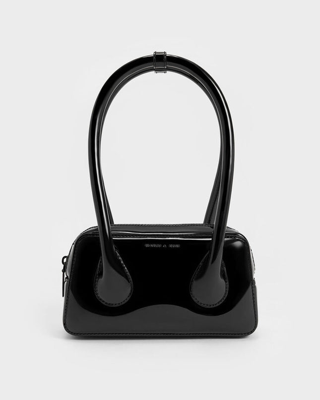 Bolsa de boliche de couro com alça longa