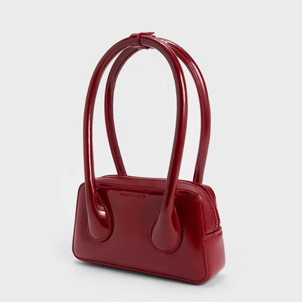 Bolsa de boliche de couro com alça longa