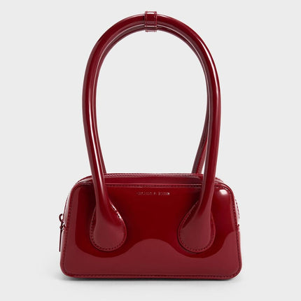 Bolsa de boliche de couro com alça longa